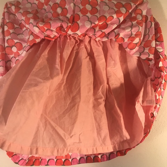 Mini Boden Skirt, Hot Pink, Red, White Retro Floral Pattern, Girls Size 7 to 8Y - Picture 4 of 9